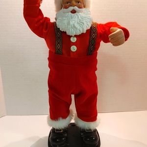 Vintage Jingle Bell Rock Santa Claus 17" Animated Dancing Musical Tested Works.